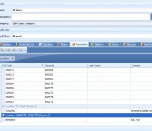 screenshot of Assetware Tracking